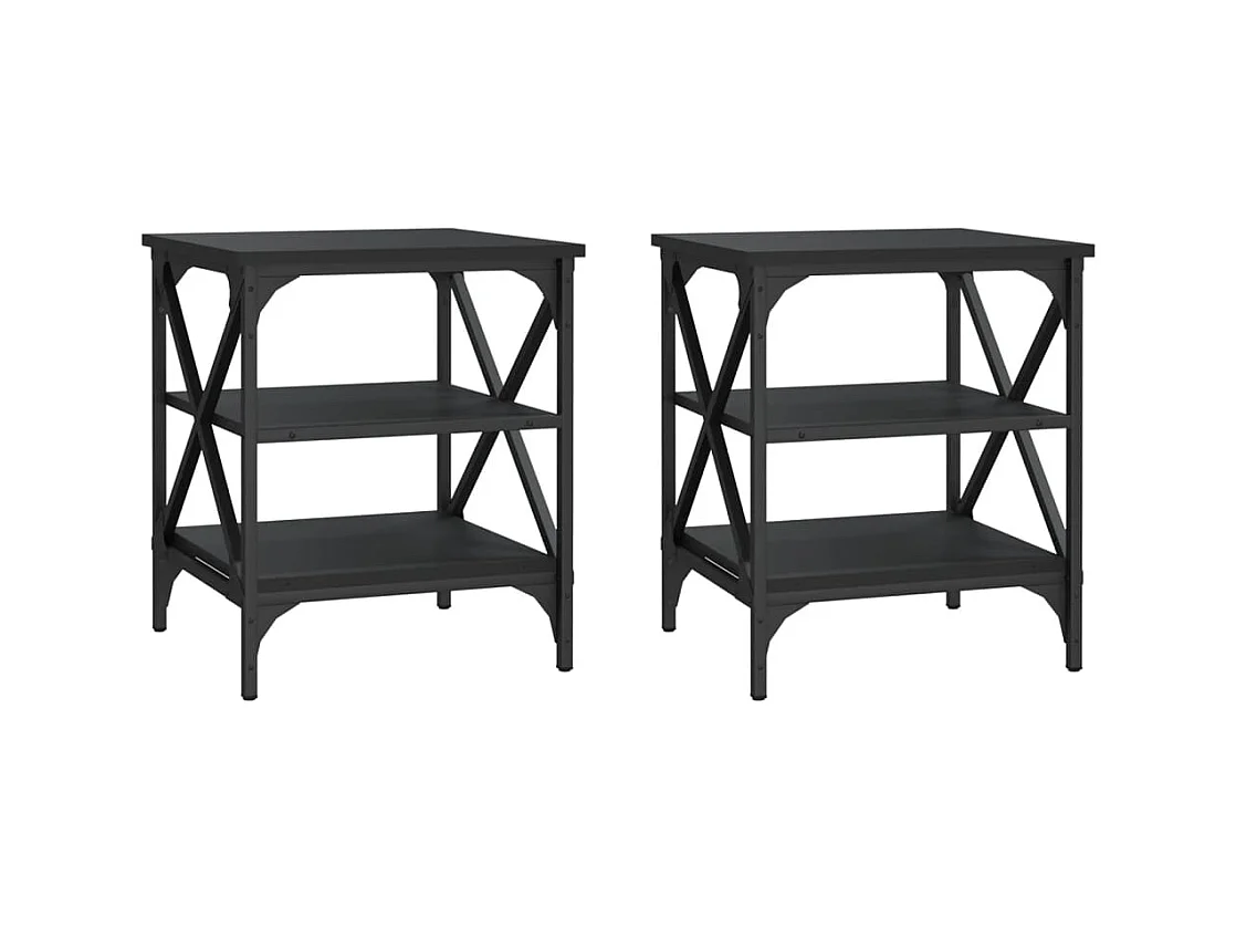 Lot de 2 tables marron 40 x 42 x 50 cm DEC032641