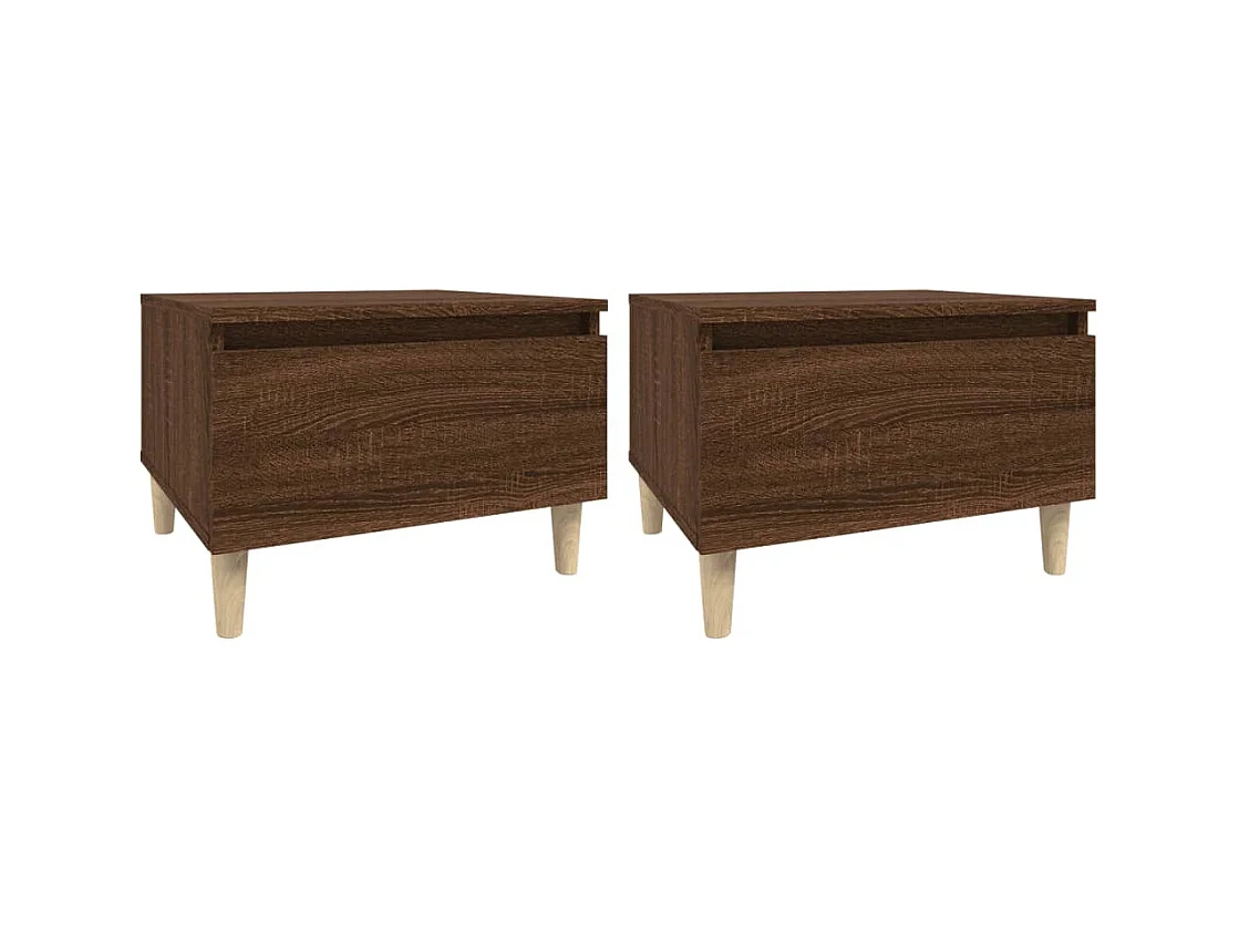 Lot de 2 tables bois marron 50 x 46 x 35 cm DEC032626