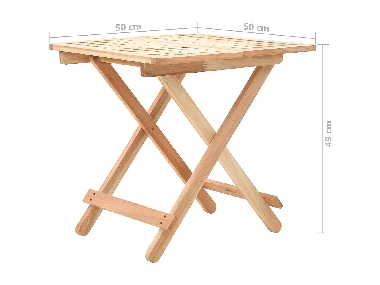 Table d'appoint pliable 50 bois marron 50 x 50 x 49 cm DEC032517