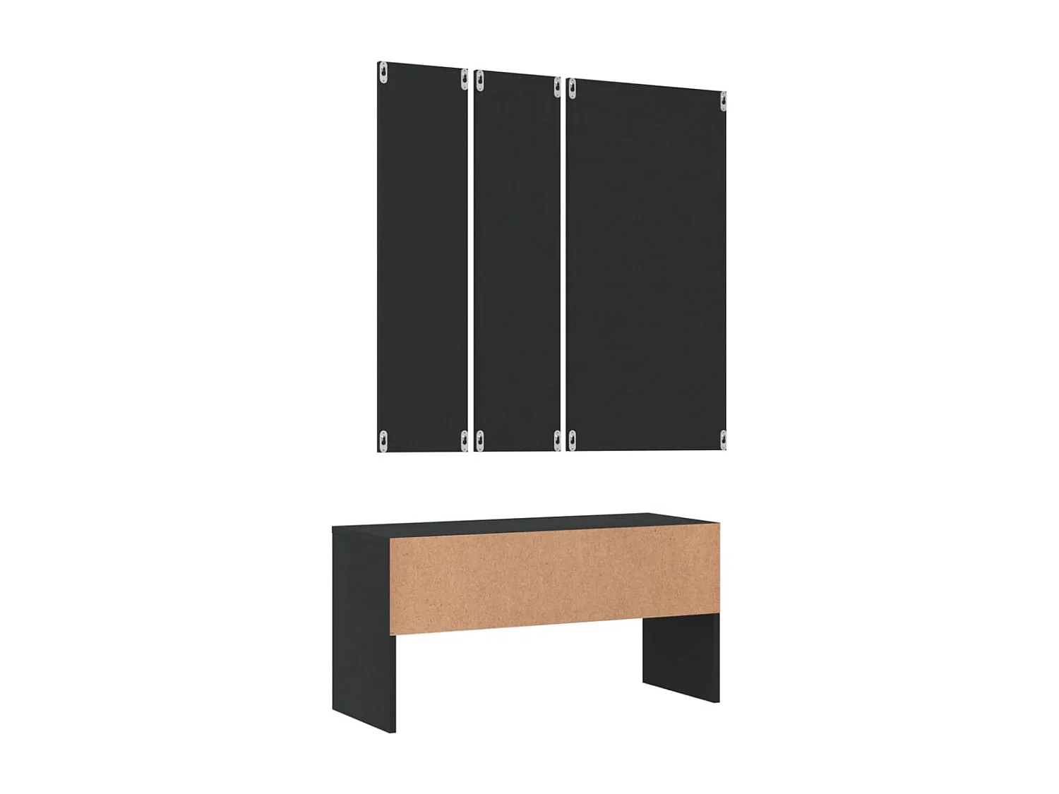 Ensemble de meubles de bois marron 80 x 30.5 x 40 cm DEC024972