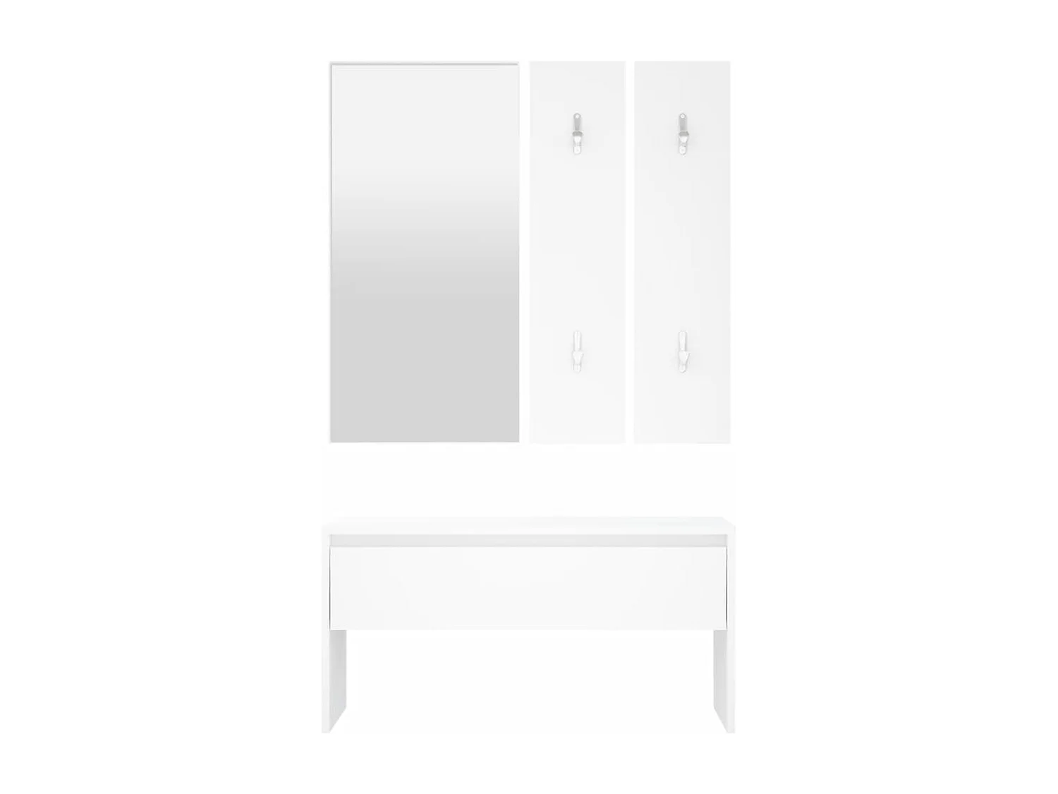 Ensemble de meubles de bois blanche 80 x 30.5 x 40 cm DEC024971