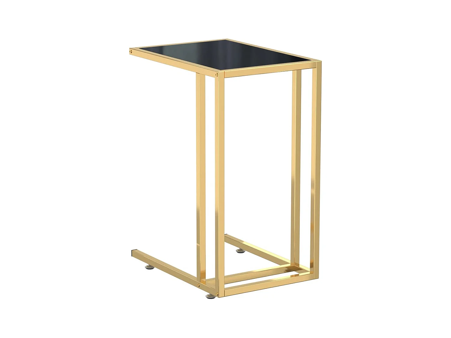 Table d'appoint table d'ordinateur verre 50 x 35 x 65 cm DEC032519