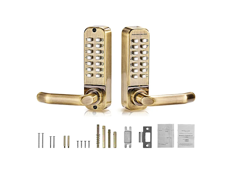 Fechadura de Porta Mecânica SucceBuy sem Chave 14 Chaves para a Casa e o Escritório, Escritório, Garagem, Aço Inoxidável