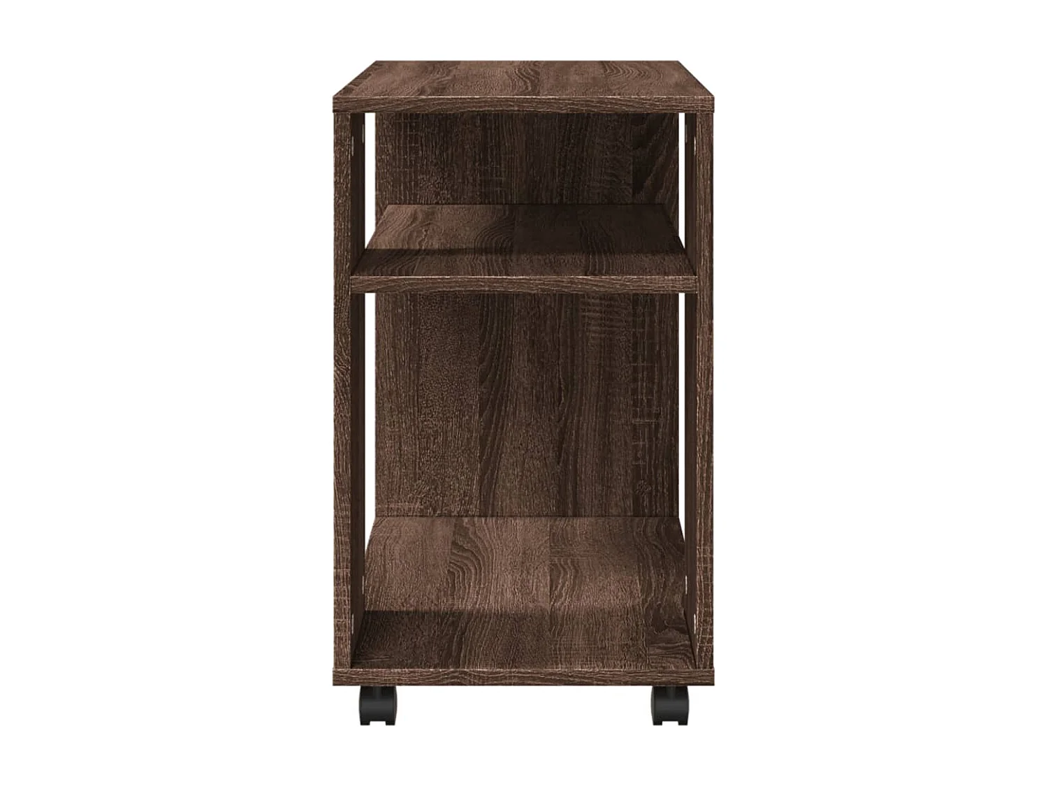 Table d'appoint sur roulettes bois marron 50 x 35 x 60 cm DEC032329