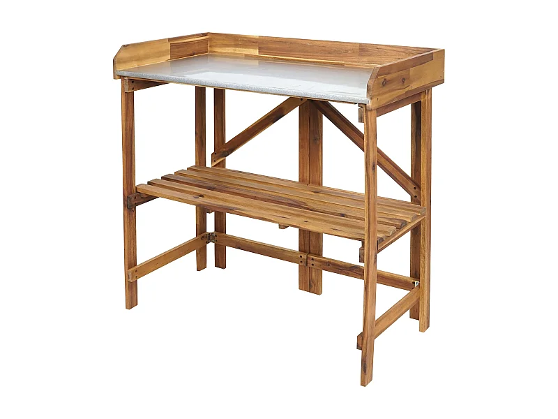 Support à plantes table bois marron 47 x 19 x 87 cm 04_0008568