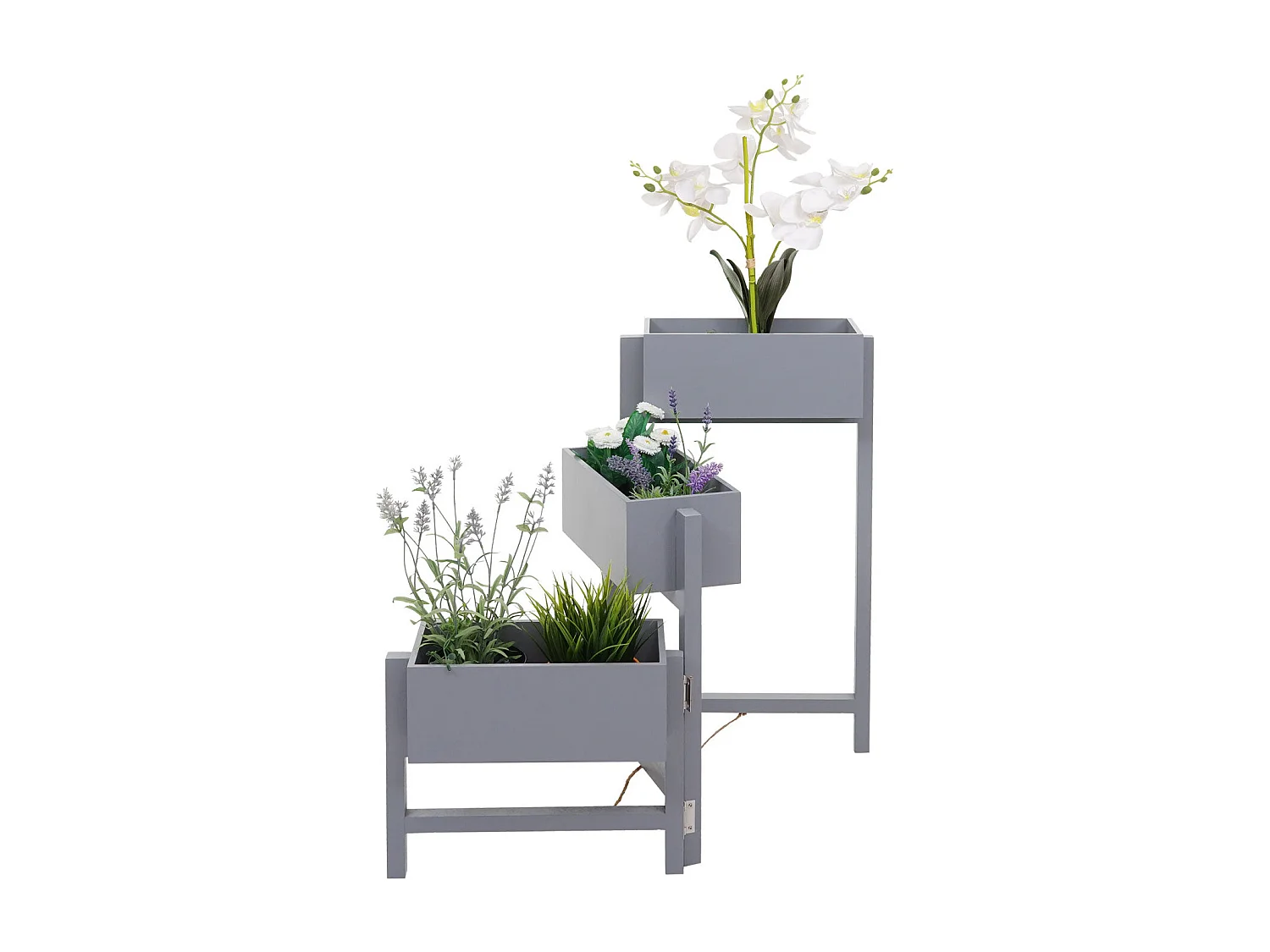 Étagère à plantes sur bois bleue 39 x 19 x 67 cm 04_0008698