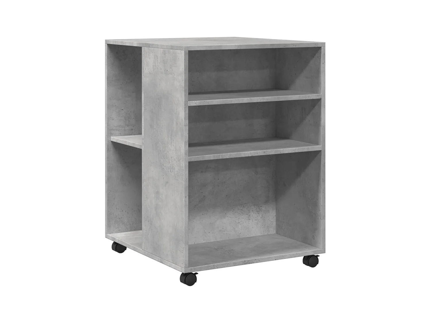 Table d'appoint sur roulettes bois marron 55 x 60 x 78 cm DEC024617