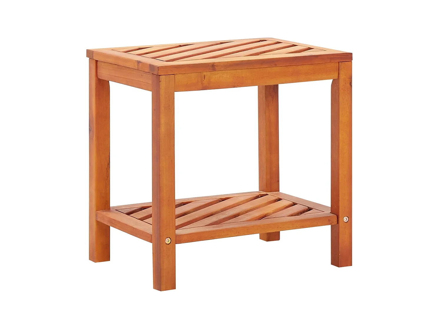 Table d'appoint support de bois marron 45 x 33 x 45 cm DEC032374