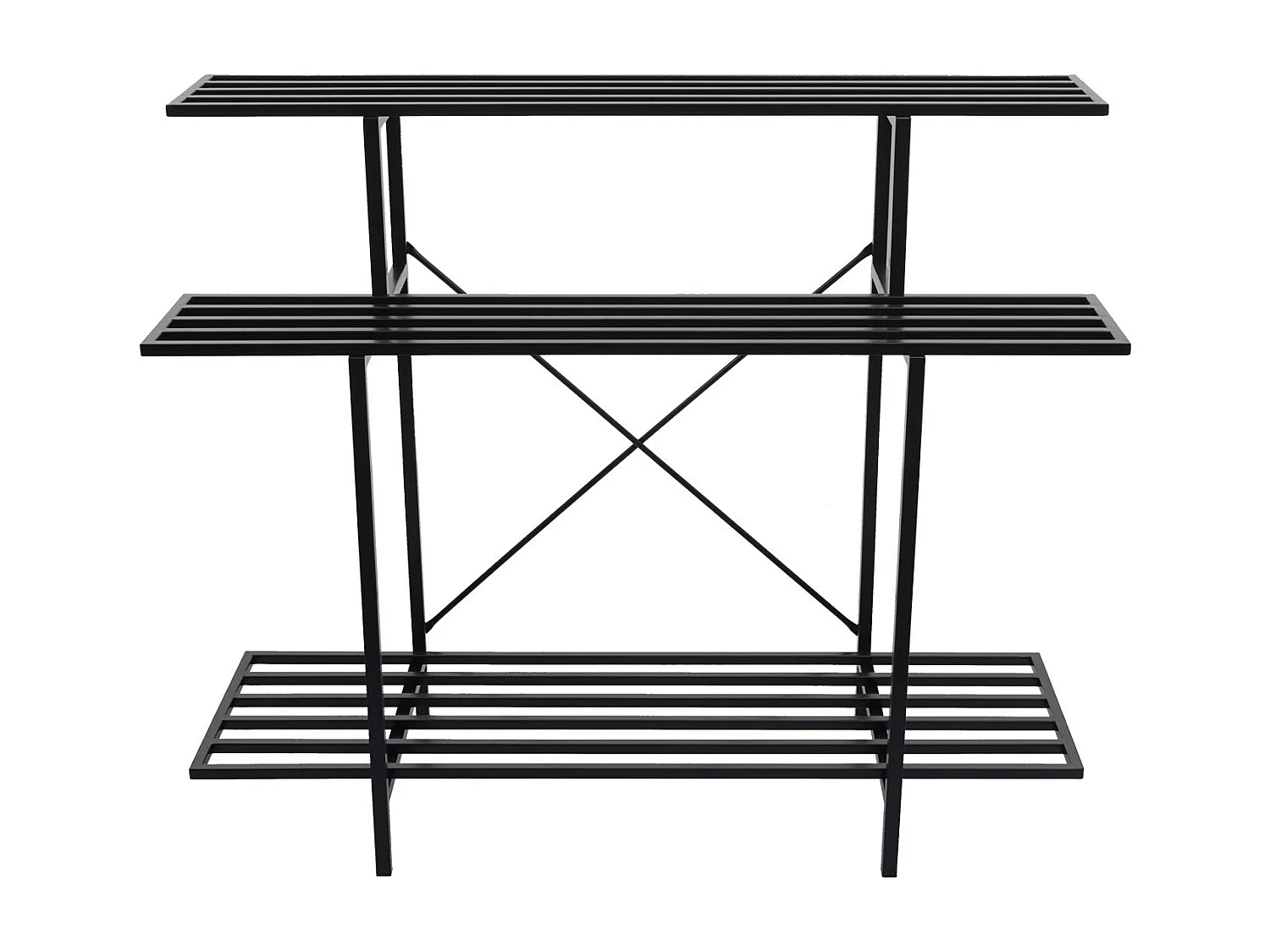 Étagère à plantes escalier noire 47 x 9 x 124 cm 04_0008696