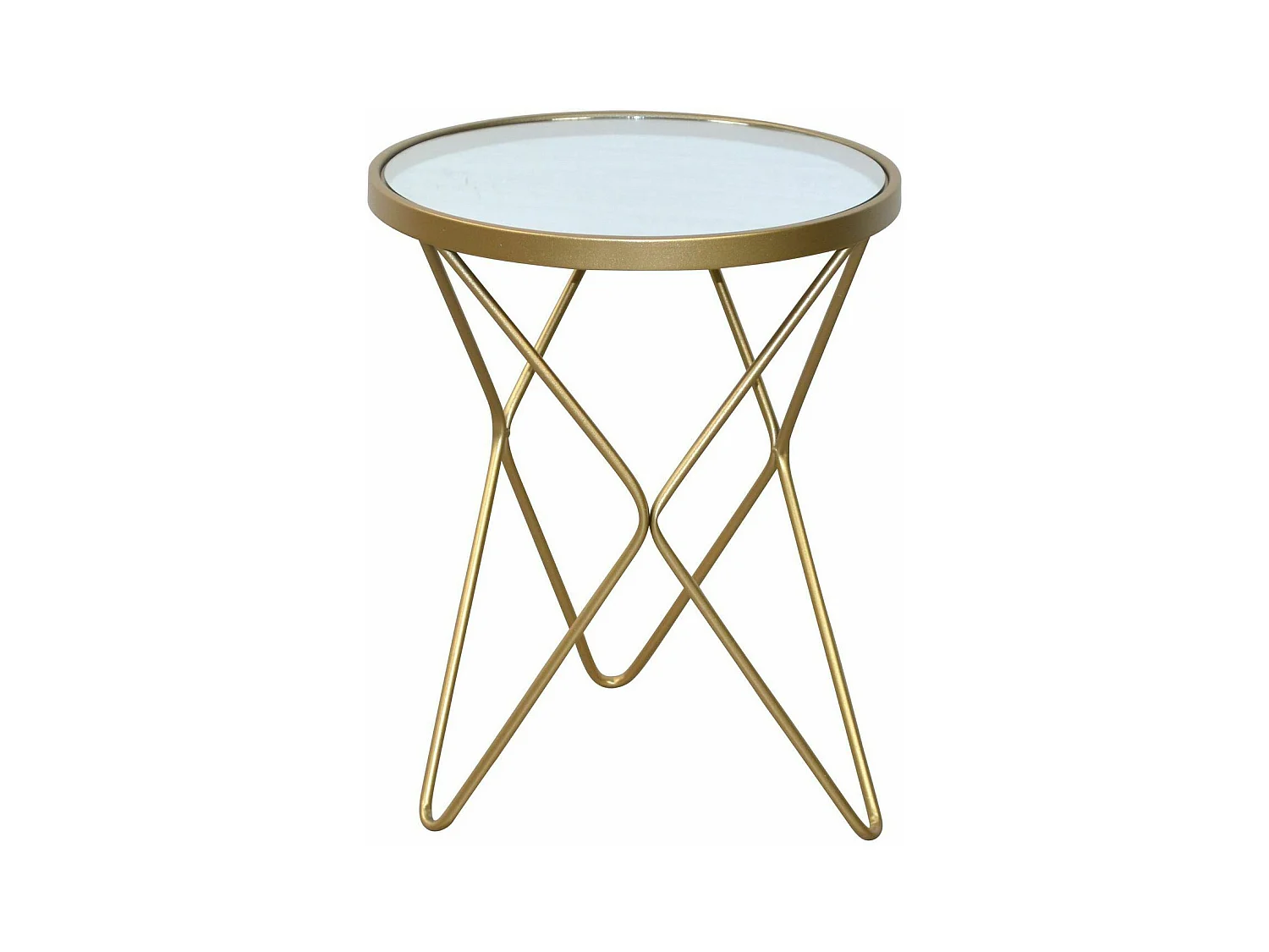 Table d'appoint décorative châssis 40 x 40 x 51 cm MED05129