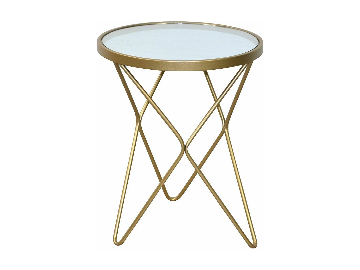 Table d'appoint décorative châssis 40 x 40 x 51 cm MED05129