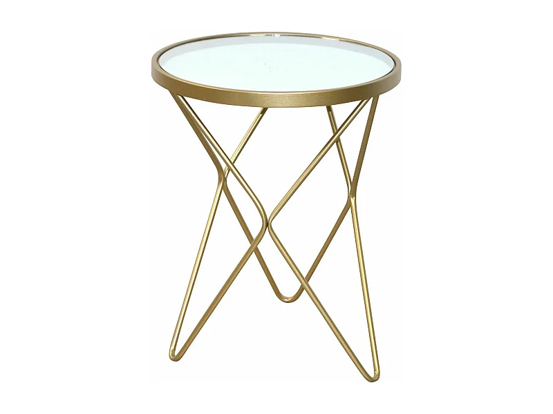 Table d'appoint décorative châssis 40 x 40 x 51 cm MED05129
