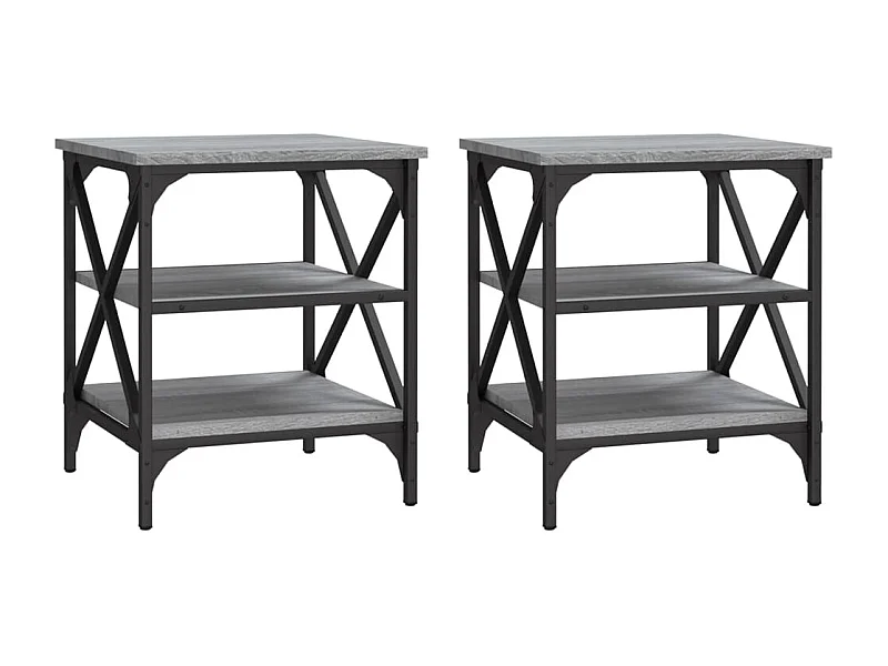 Lot de 2 tables marron 40 x 42 x 50 cm DEC032647