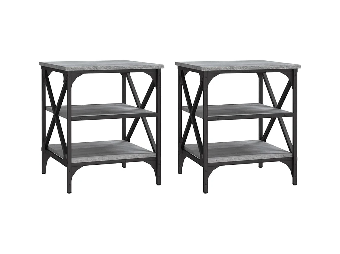 Lot de 2 tables marron 40 x 42 x 50 cm DEC032647