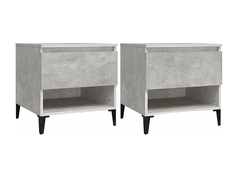 Lot de 2 tables bois marron 50 x 46 x 50 cm DEC032638