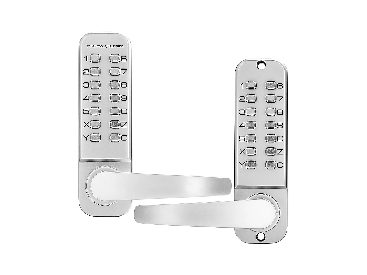 Serrure de Porte Mécanique SucceBuy sans Clé , Serrure à Clavier à 14 Touches, Argent