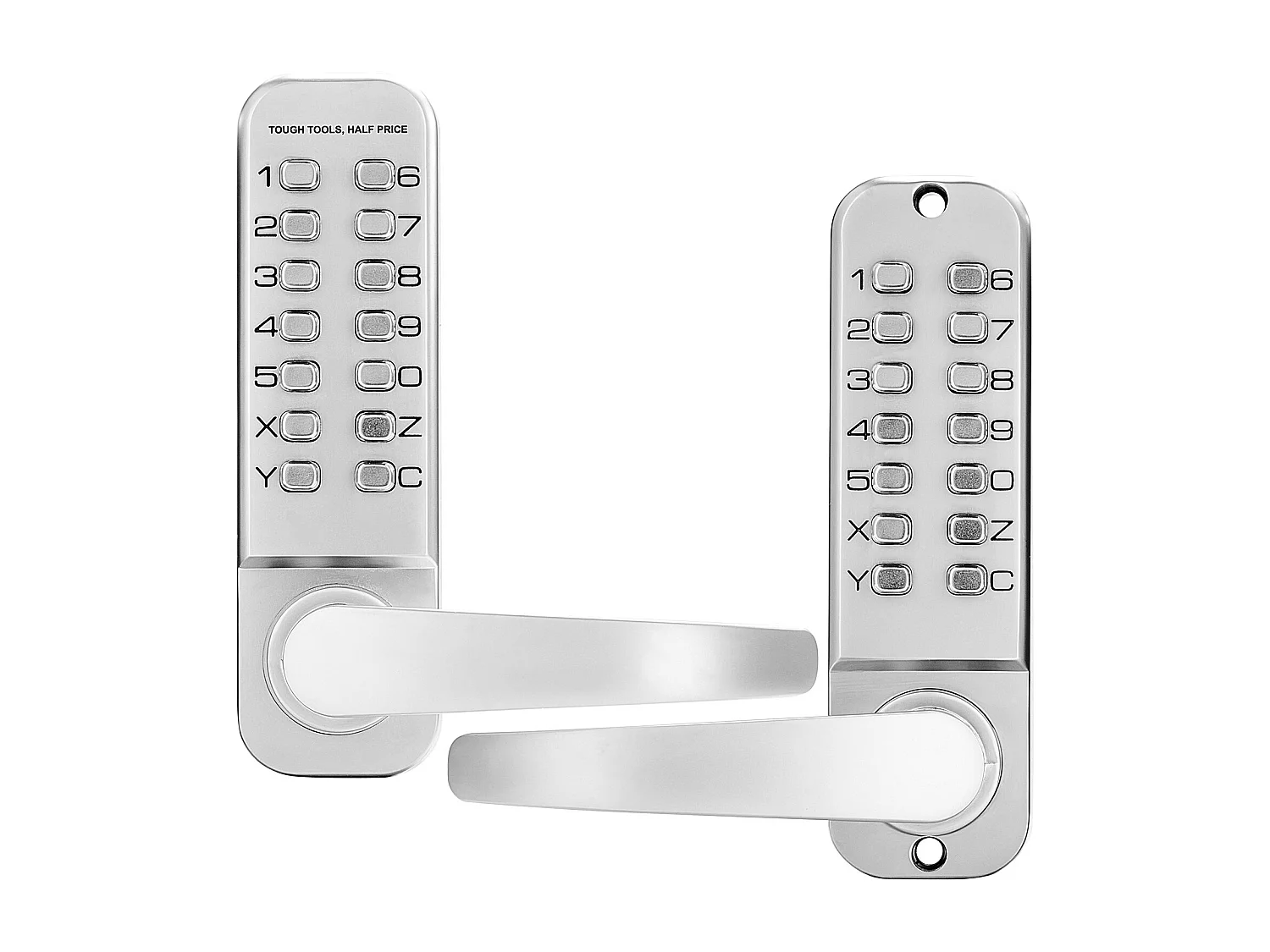 Serrure de Porte Mécanique SucceBuy sans Clé , Serrure à Clavier à 14 Touches, Argent