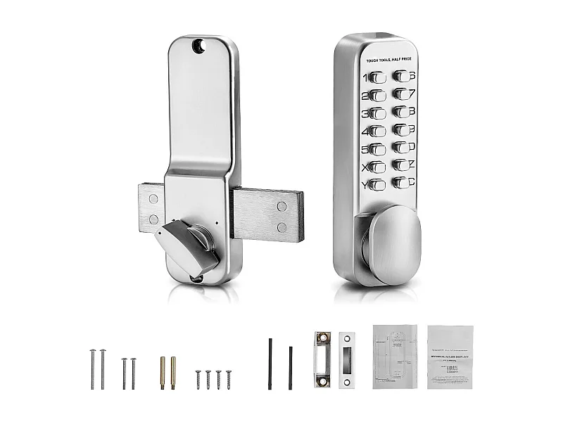 Cerradura de Puerta Mecánica SucceBuy sin Llave 14 Llaves en Aleación de Zinc a un Solo Lado, Impermeable