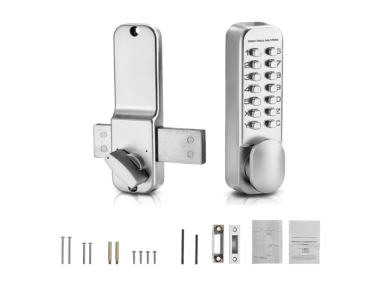 Serratura di Porta Meccanica SucceBuy senza Chiave 14 Chiavi in Lega di Zinco a Lato Singolo, Impermeabile