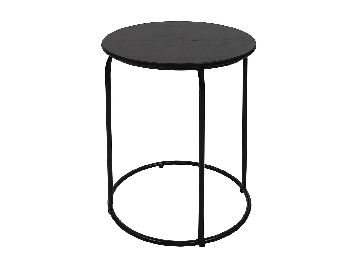 Set table-tabouret table d'appoint métal argentée 46 x 45 x 58 cm 04_0007478