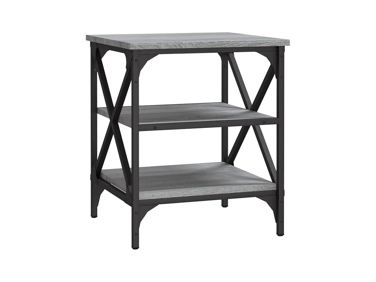 Table d'appoint avec étagères marron 40 x 42 x 50 cm DEC032528