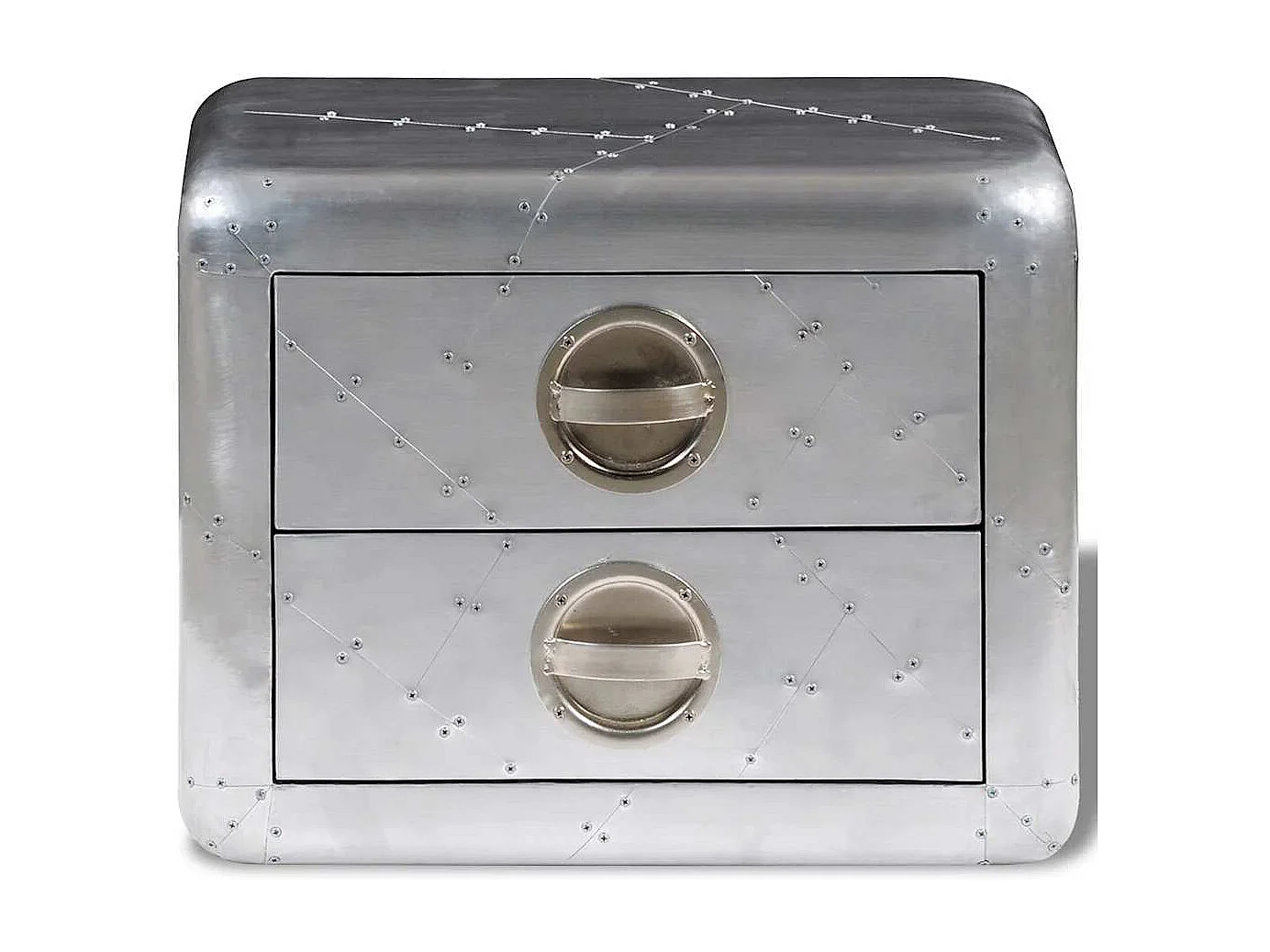 Table d'appoint avec 2 bois argenté 50 x 35 x 40 cm DEC032563