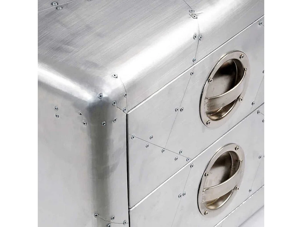 Table d'appoint avec 2 bois argenté 50 x 35 x 40 cm DEC032563