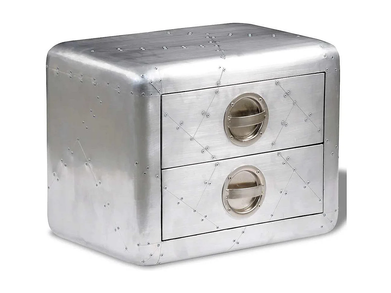 Table d'appoint avec 2 bois argenté 50 x 35 x 40 cm DEC032563