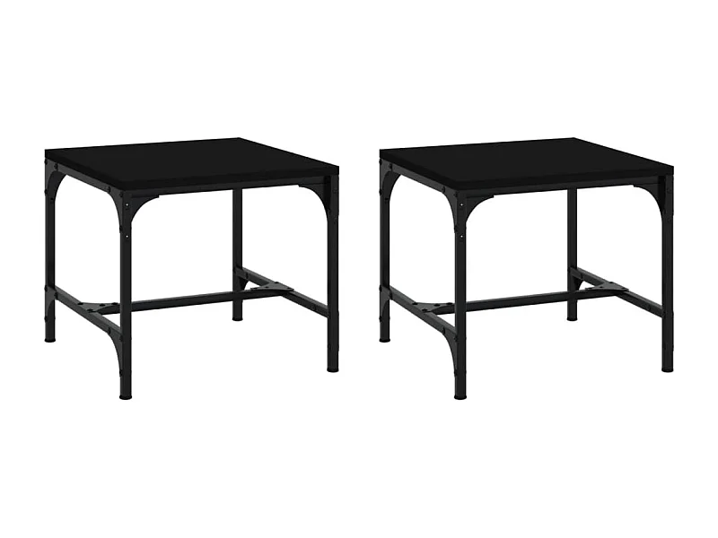 Lot de 2 tables bois marron 40 x 40 x 35 cm DEC031312