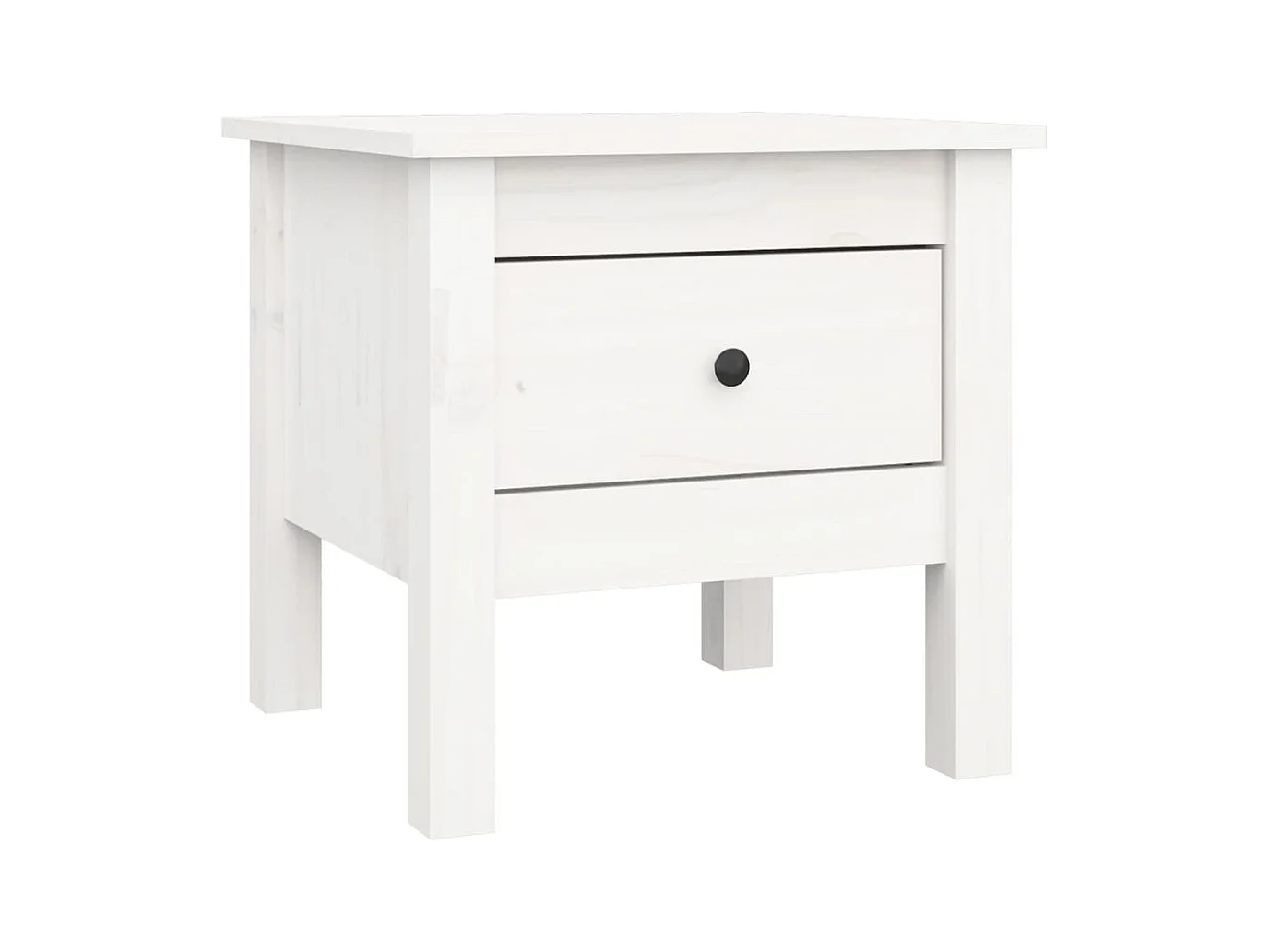 Table d'appoint chevet avec bois blanche 40 x 40 x 39 cm DEC032348