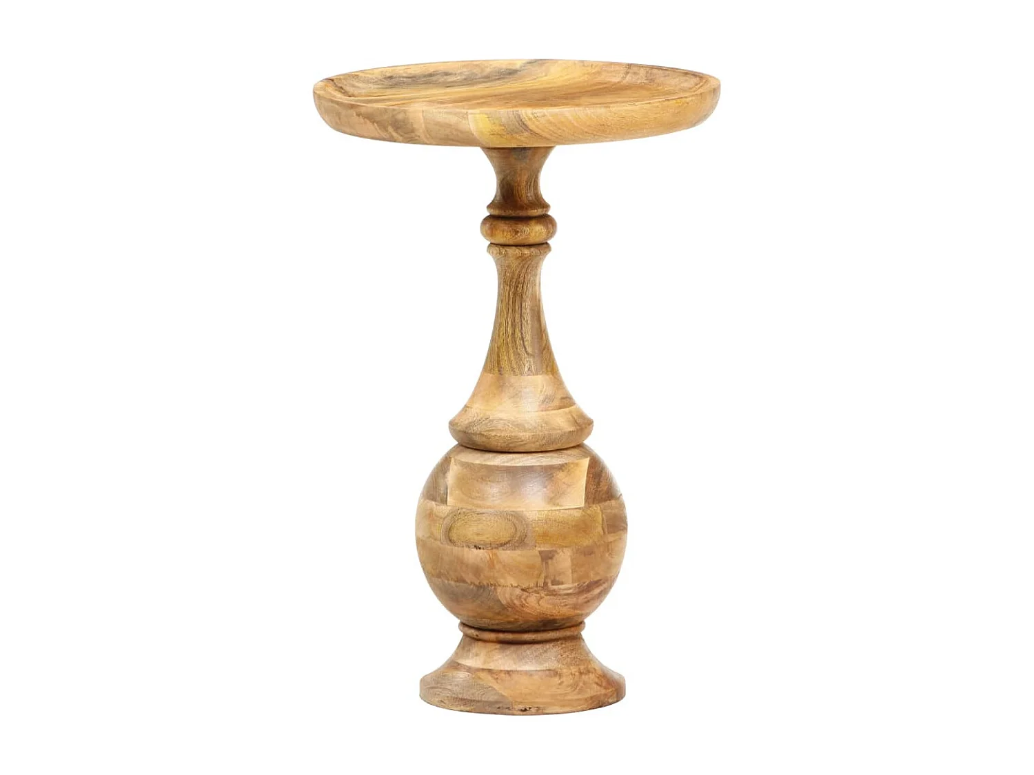 Table d'appoint support de bois marron 43 x 43 x 66 cm DEC032520