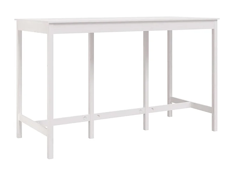 Table d’appoint multifonction table bois blanche 180 x 80 x 110 cm DEC036409