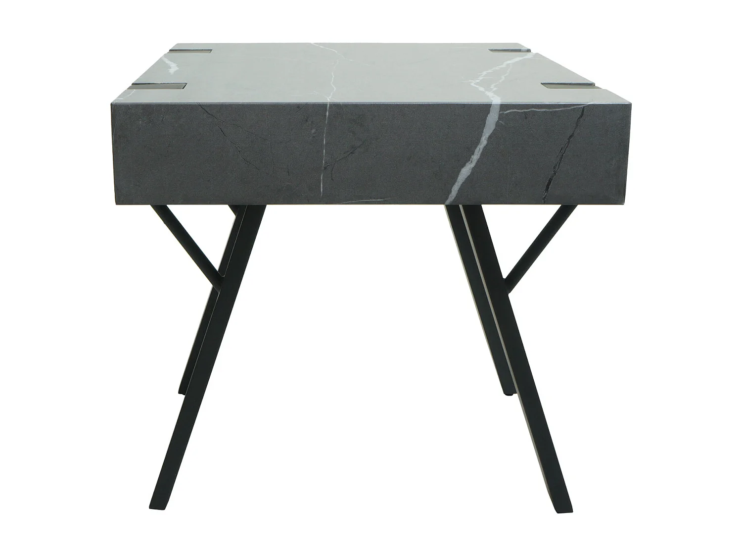 Table d'appoint table basse effet bois grise 61 x 24 x 61 cm 04_0008497