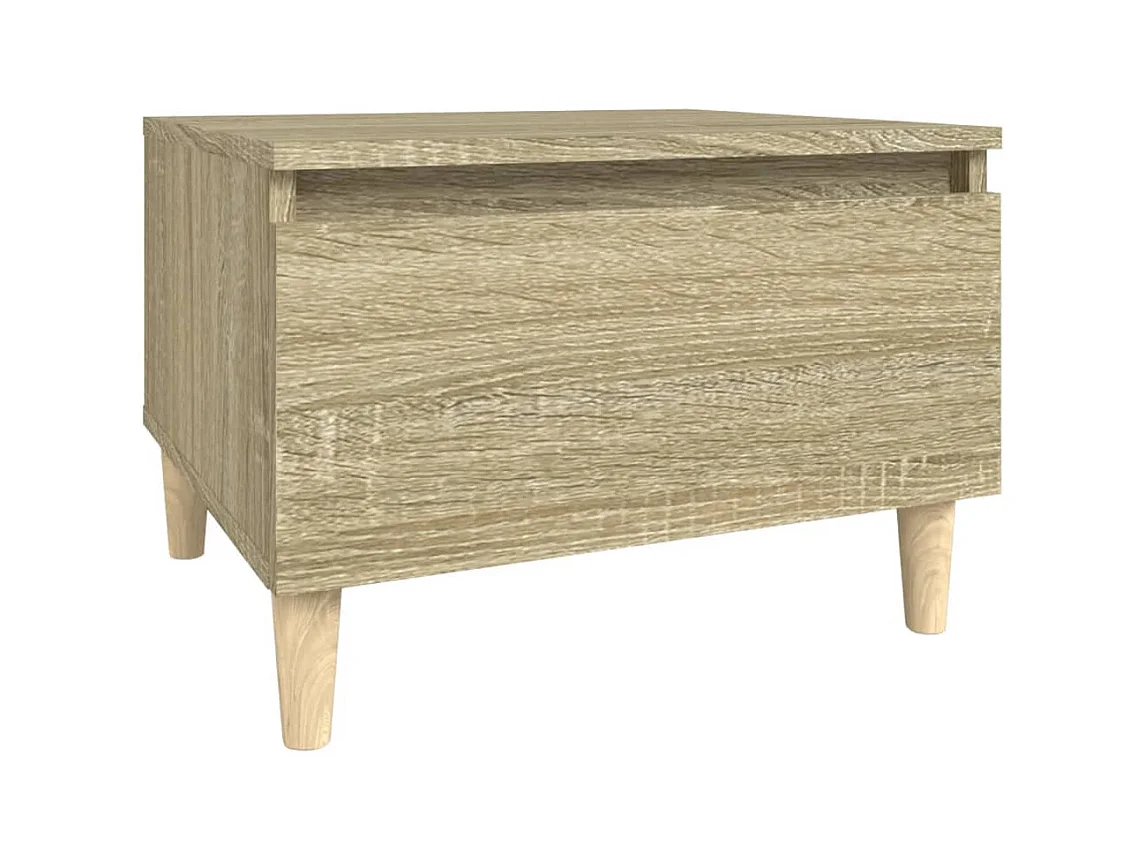 Table d'appoint table basse bois beige 50 x 46 x 35 cm DEC032420