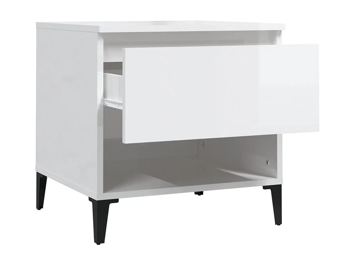 Lot de 2 tables bois blanche 50 x 46 x 50 cm DEC032654