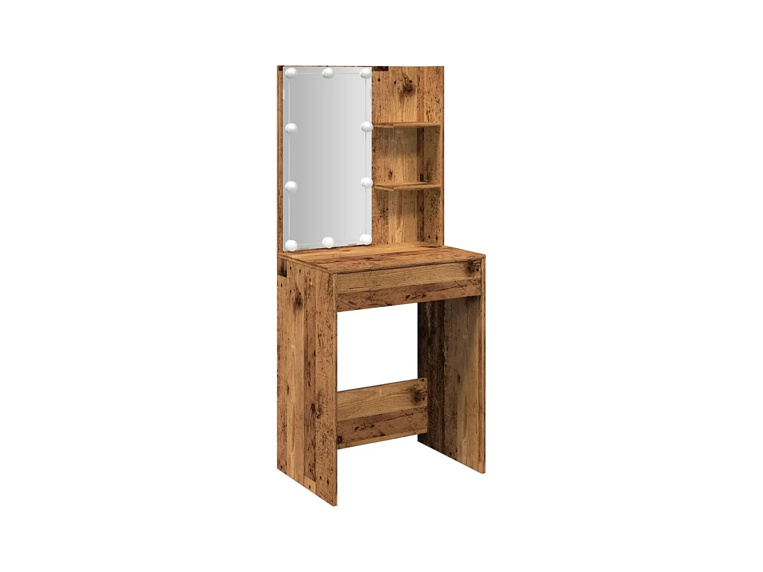 Coiffeuse avec LED bois marron 60 x 40 x 140 cm DEC031218