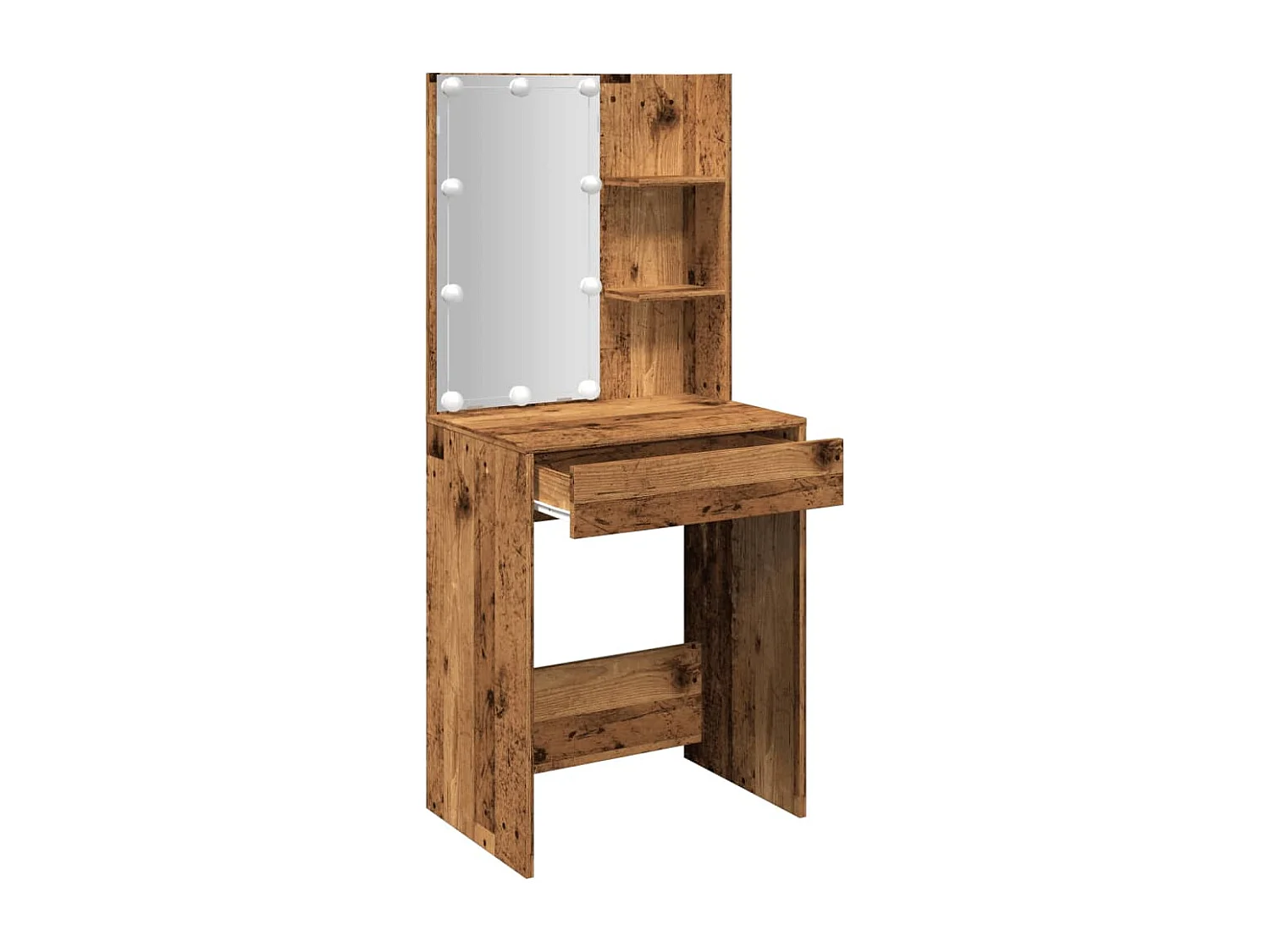 Coiffeuse avec LED bois marron 60 x 40 x 140 cm DEC031218