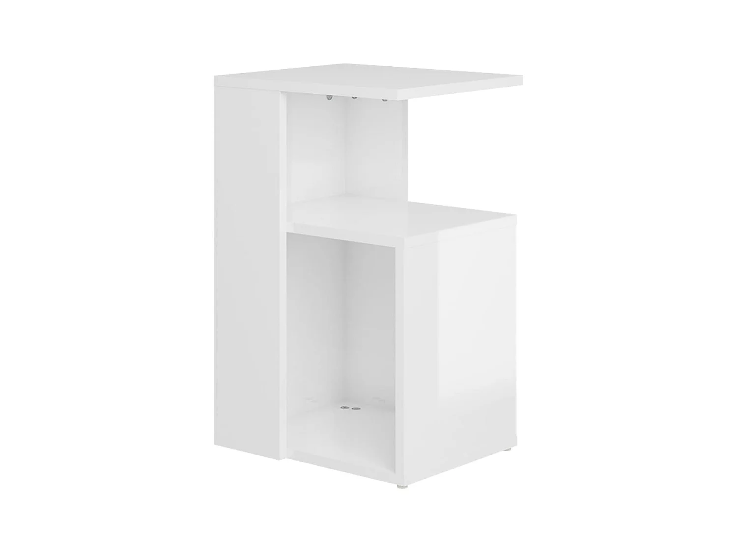 Table d'appoint bout de bois blanche 36 x 30 x 56 cm DEC032365