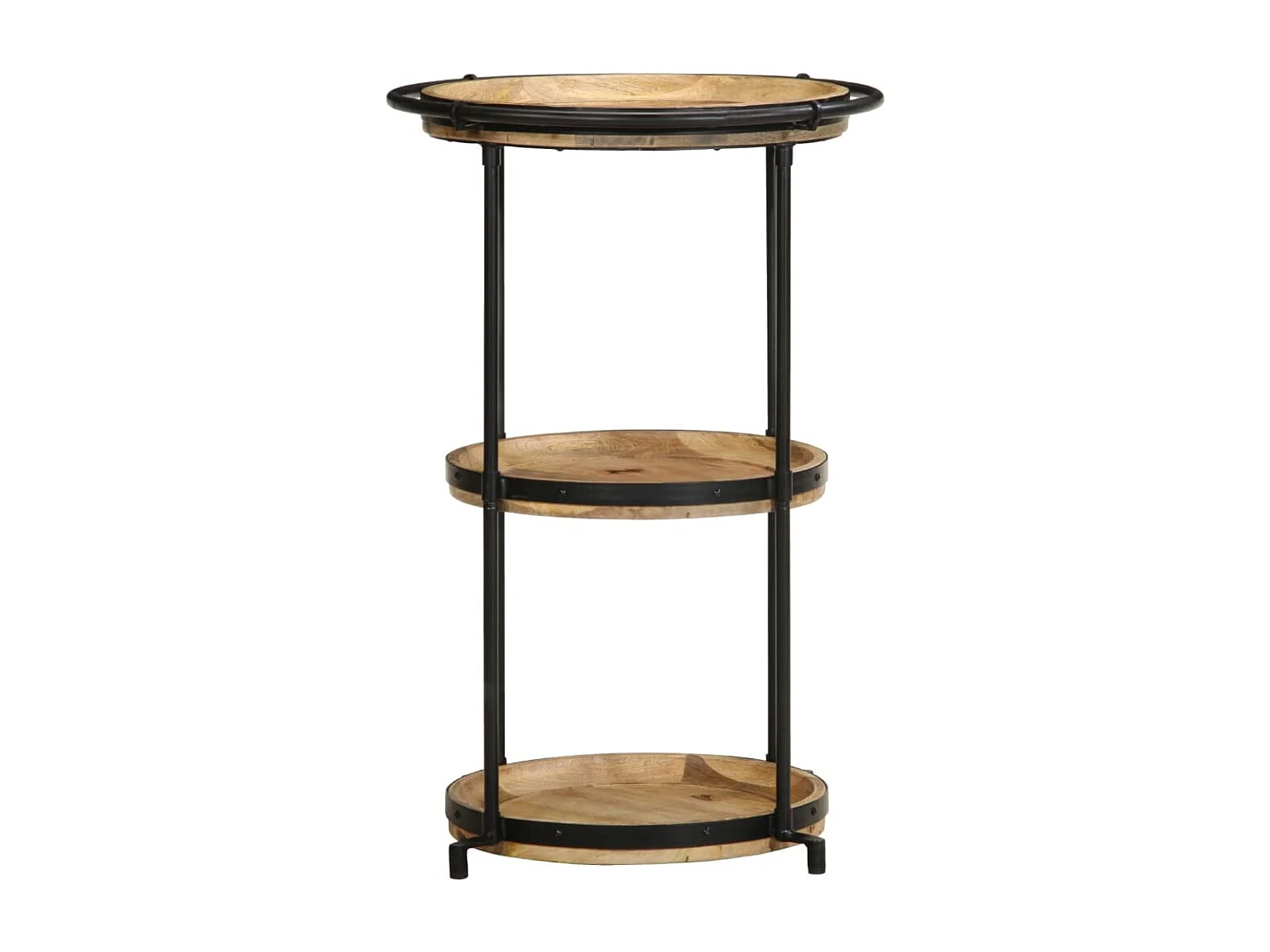 Table d'appoint à 3 bois marron 55 x 55 x 83 cm DEC032556