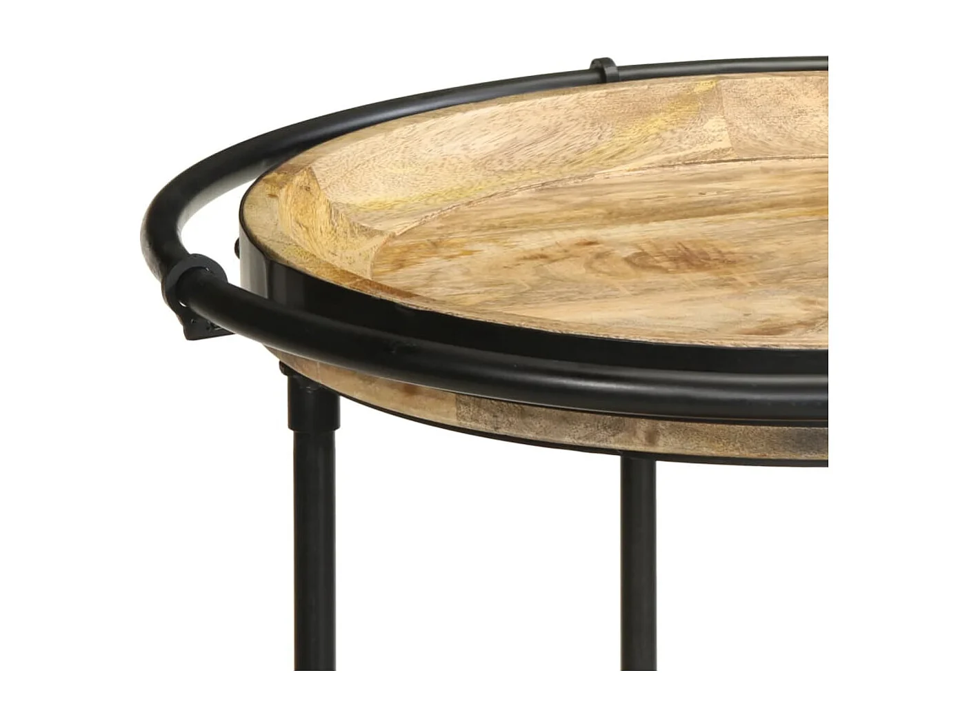 Table d'appoint à 3 bois marron 55 x 55 x 83 cm DEC032556