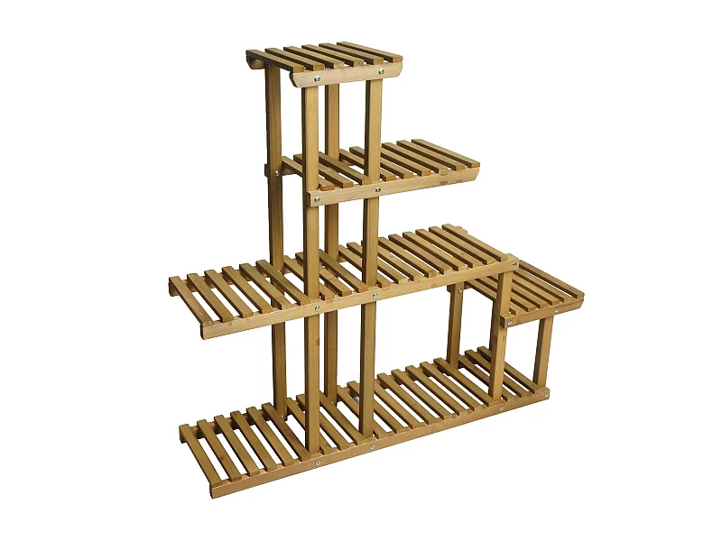 Étagère à plantes escalier bois marron 29 x 10 x 99 cm 04_0008697