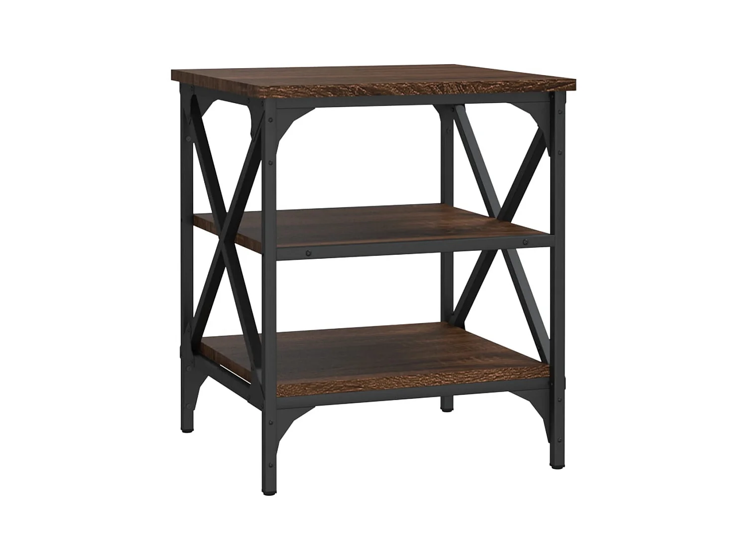 Table d'appoint meuble de métal marron 40 x 42 x 50 cm DEC032402