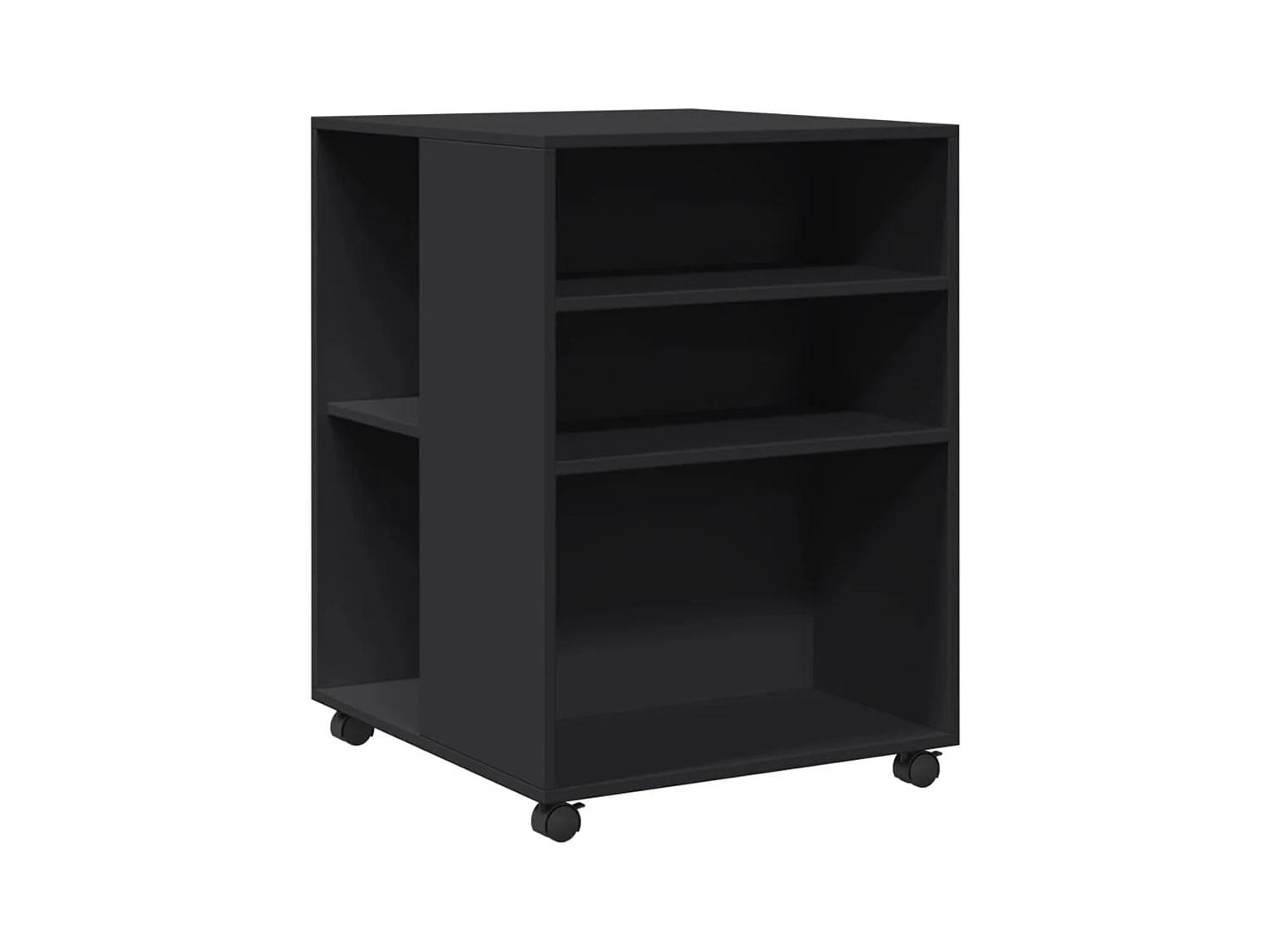 Table d'appoint sur roulettes bois marron 55 x 60 x 78 cm DEC024618