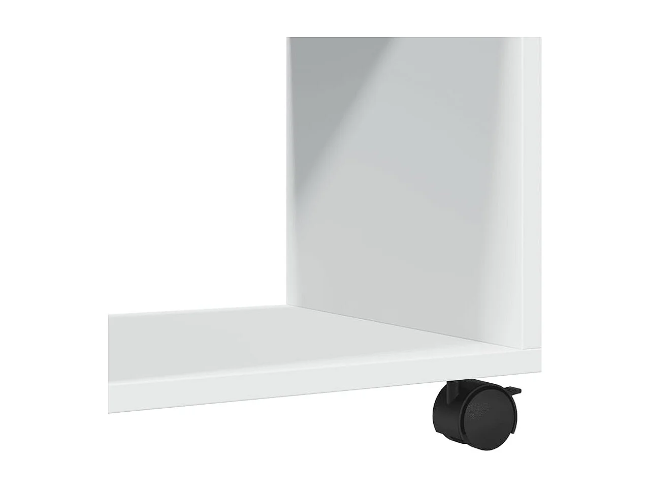 Table d'appoint sur roulettes bois blanche 72 x 33 x 42.5 cm DEC031383