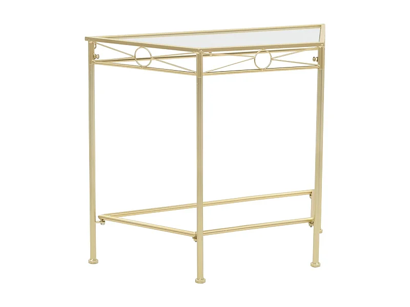 Table d'appoint meuble d'entrée métal argentée 87 x 34 x 73 cm DEC032542