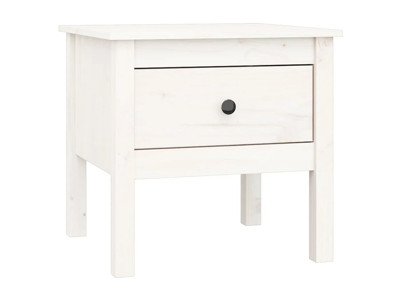 Table d'appoint chevet avec bois blanche 50 x 50 x 49 cm DEC032361