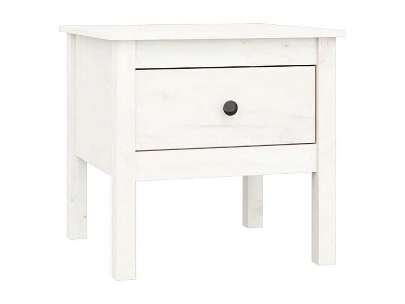 Table d'appoint chevet avec bois blanche 50 x 50 x 49 cm DEC032361