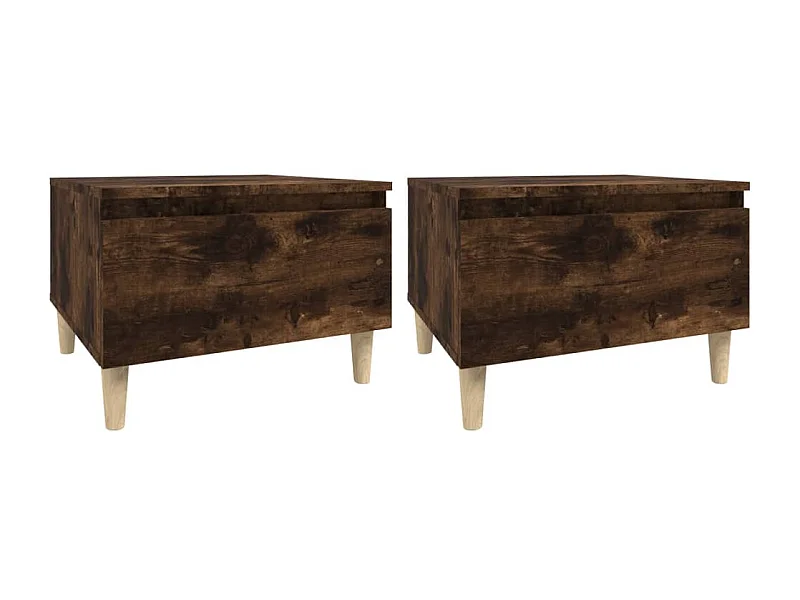 Lot de 2 tables bois marron 50 x 46 x 35 cm DEC032620