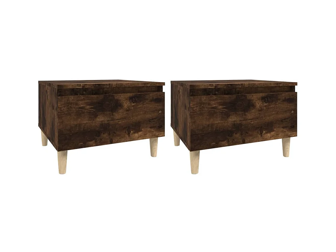 Lot de 2 tables bois marron 50 x 46 x 35 cm DEC032620