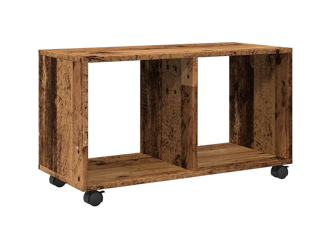 Meuble d'appoint sur roulettes bois marron 72 x 33 x 42.5 cm DEC031393